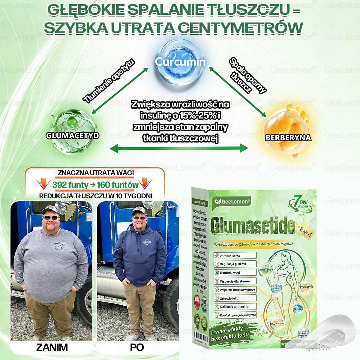 Oficjalny Sklep | 👩‍⚕️🎁 𝐆𝐞𝑒𝐿𝑒𝐦𝐨𝐧® 𝐆𝐥𝐮𝐦ase𝐭𝐢𝐝𝐞 𝟖 𝐰 𝟏 Smukły i Zdrowy Nano Plaster z Mikronakłuciami 🇵🇱(Tylko raz dziennie, widoczne zmiany już w 7 dni)✅ Na otyłość, 🅛🅞🅞🅢🅔 🅢🅚🅘🅝 wiotką skórę, cukrzycę, bezdech senny, problemy ze stawami i wiele więcej pltp03