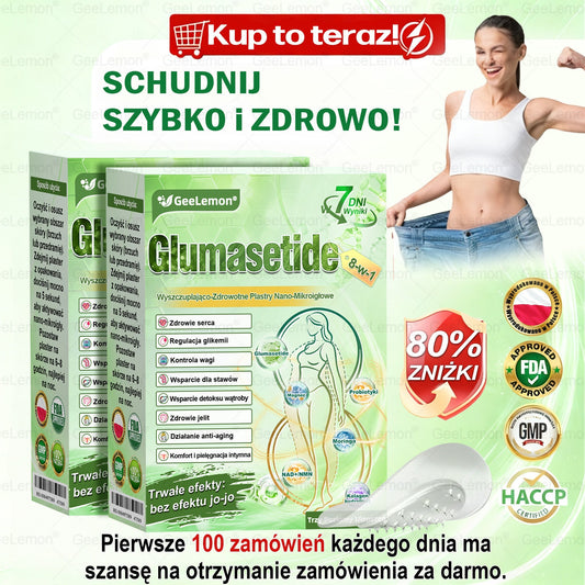 Oficjalny Sklep | 👩‍⚕️🎁 𝐆𝐞𝑒𝐿𝑒𝐦𝐨𝐧® 𝐆𝐥𝐮𝐦ase𝐭𝐢𝐝𝐞 𝟖 𝐰 𝟏 Smukły i Zdrowy Nano Plaster z Mikronakłuciami 🇵🇱(Tylko raz dziennie, widoczne zmiany już w 7 dni)✅ Na otyłość, 🅛🅞🅞🅢🅔 🅢🅚🅘🅝 wiotką skórę, cukrzycę, bezdech senny, problemy ze stawami i wiele więcej