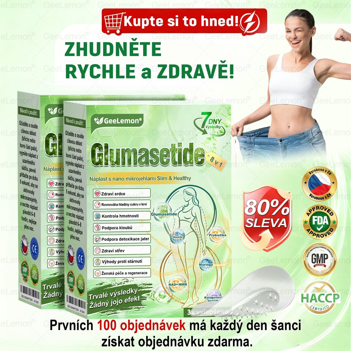 🎁 Zbývá už jen 5 balení! Nyní vám dáváme dalších 50 % slevy! Buďte fit a zdraví. Pokud tuto příležitost nevyužijete nyní, příště na ni budete mít šanci až příští rok!