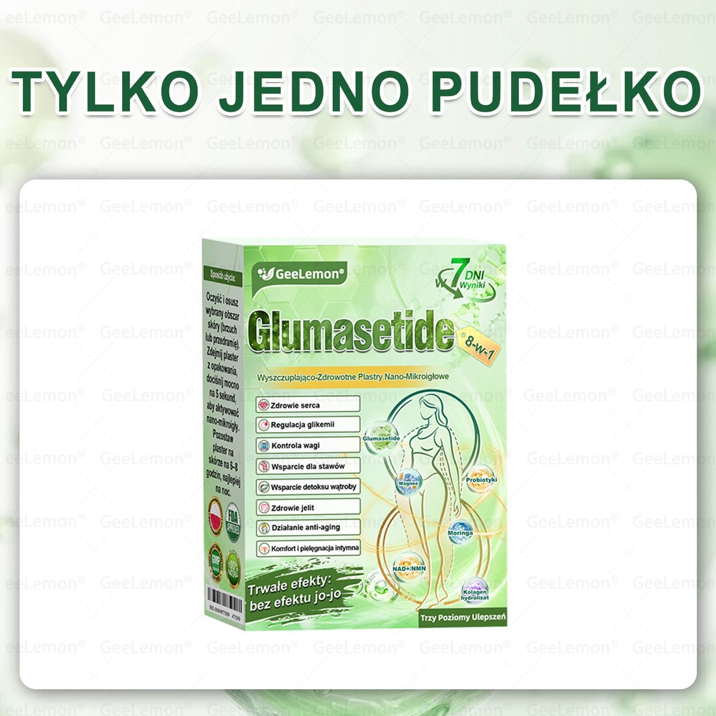 Oficjalny Sklep | 👩‍⚕️🎁 𝐆𝐞𝑒𝐿𝑒𝐦𝐨𝐧® 𝐆𝐥𝐮𝐦ase𝐭𝐢𝐝𝐞 𝟖 𝐰 𝟏 Smukły i Zdrowy Nano Plaster z Mikronakłuciami 🇵🇱(Tylko raz dziennie, widoczne zmiany już w 7 dni)✅ Na otyłość, 🅛🅞🅞🅢🅔 🅢🅚🅘🅝 wiotką skórę, cukrzycę, bezdech senny, problemy ze stawami i wiele więcej pltp03
