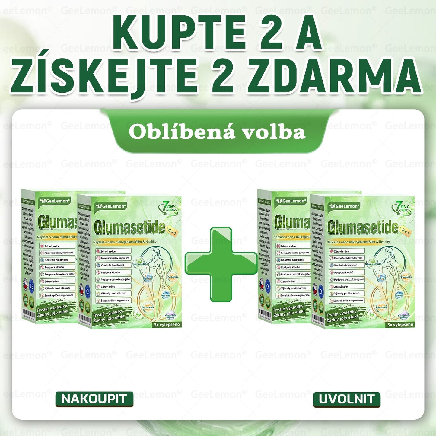 🎁 Zbývá už jen 5 balení! Nyní vám dáváme dalších 50 % slevy! Buďte fit a zdraví. Pokud tuto příležitost nevyužijete nyní, příště na ni budete mít šanci až příští rok!