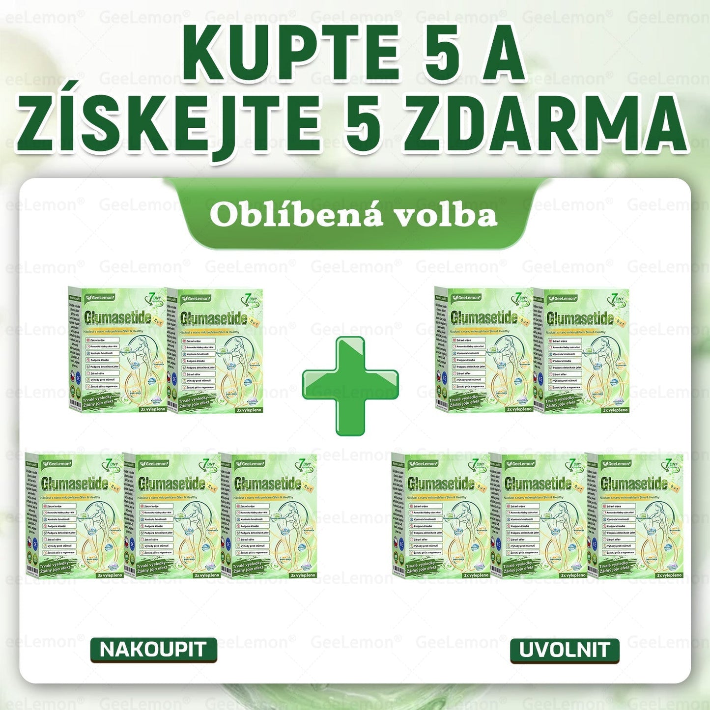 🎁 Zbývá už jen 5 balení! Nyní vám dáváme dalších 50 % slevy! Buďte fit a zdraví. Pokud tuto příležitost nevyužijete nyní, příště na ni budete mít šanci až příští rok!